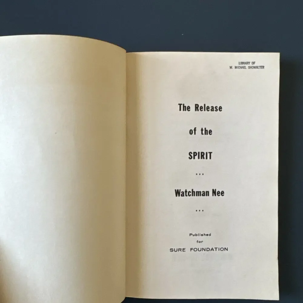 Watchman Nee Release of the Spirit Book Vintage Paperback Spiritual